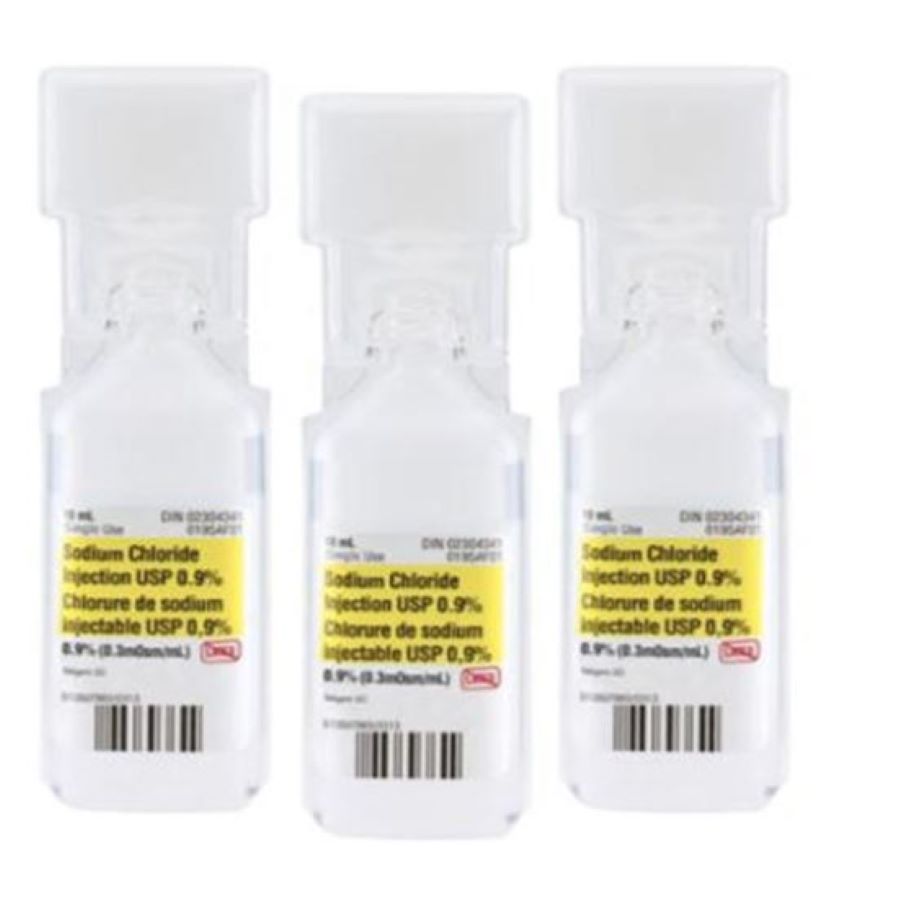 Hospira IV Injection Solution 0.9% Sodium Chloride 10mL Vial 25/Box